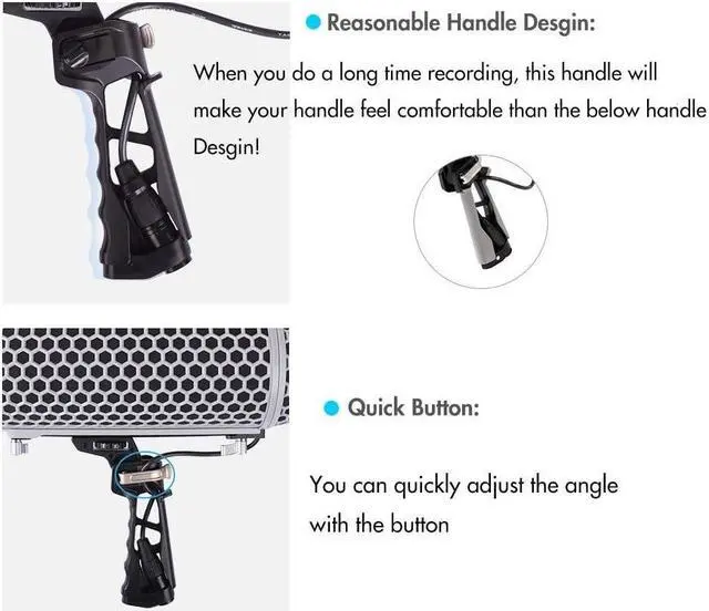Alt view image 4 of 7 - Microphone Windshield Blimp Windscreen Style Protect Cage and Shock Mount Suspension System Compatible with Rode NTG1 NTG2 NTG3 NTG4+ AT875R Line MKE 600 Series Shotgun Microphones etc