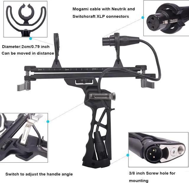 Alt view image 5 of 7 - Microphone Windshield Blimp Windscreen Style Protect Cage and Shock Mount Suspension System Compatible with Rode NTG1 NTG2 NTG3 NTG4+ AT875R Line MKE 600 Series Shotgun Microphones etc