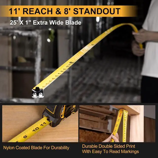 Alt view image 4 of 7 - 2-in-1 Laser Tape Measure - NOT DIGITAL TAPE - 135Ft Rechargeable Laser Measurement Tool & 16Ft Measuring Tape Movable Magnetic Hook - Pythagorean, Area, Volume, Ft/Ft+in/in/M Unit-NOT Digital