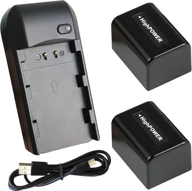 Main image of Camcorder Digital Video Camera Travel Charger and 2-Pack 3.7V 2000mAh NP-FV5 Plus Rechargeable Lithium Battery (NP-FV5 Plus/NP-FV5 Battery Charger)