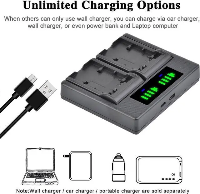 Alt view image 7 of 7 - 2Packs VW-VBT380 VW-VBT190 Battery (3900mAh) + Dual USB Charger for Panasonic HC-V210, HC-V250, HC-V380, HC-V510, HC-V520, HC-V550, HC-V710, HC-V720, HC-V750, HC-V770, HC-VX870, HC-VX981