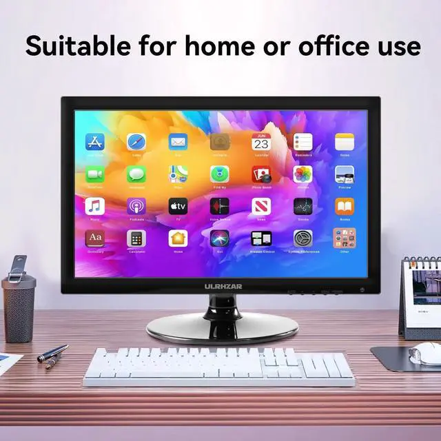 Alt view image 3 of 7 - 17.3 Inch Security Camera Monitor, PC Desktop Monitor 16:9, CCTV Monitor 60Hz LCD Display Screen with HDMI VGA,Built-in Speakers for CCTV Security DVR NVR Raspberry Pi, Wall Mounting 1600x900