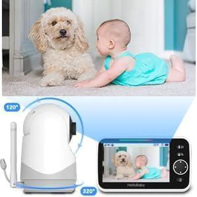 Alt view image 5 of 7 - Monitor with Camera and Audio, 5'' Screen with 16-Hour Video Streaming, Remote Pan-Tilt-Zoom Camera, Two-Way Talk, VOX Mode, Auto-Night Vision, Range up to 960ft and No WiFi