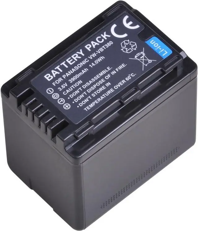 Alt view image 4 of 7 - 2Packs VW-VBT380 VW-VBT190 Battery (3900mAh) + Dual USB Charger for Panasonic HC-V210, HC-V250, HC-V380, HC-V510, HC-V520, HC-V550, HC-V710, HC-V720, HC-V750, HC-V770, HC-VX870, HC-VX981