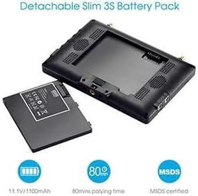 Alt view image 4 of 6 - Black Pearl RC801 FPV Monitor with DVR 5.8Ghz 40CH 7" HD Screen Diversity Receiver 1024x600 Monitor with Integrated Battery and Sunshade Hood for DJI Phantom (RPSMA ANT)