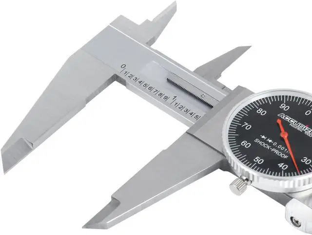 Alt view image 5 of 7 - Industrial Tools 0-12'' by 0.001'' Black Face, Red Needle, Dial Caliper Stainless Steel in Fitted Box, P920-B212
