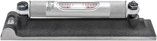 Main image of Machinists' Level with Ground and Graduated Main Vial - Ideal for Machine Shop and Tool Room Use - 6" (150mm) Length, Cross Test Vial, Without Case - 98-6