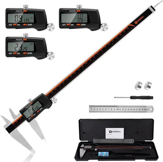 Main image of Digital Caliper 0-12 Inch/300mm with Large LCD Screen,Electronic Digital Vernier Caliper Auto-Off Feature, Inch/MM/Fraction,Digital Ruler,for 3D Printing/Jewelers/Woodworkers