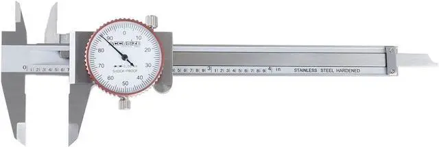 Alt view image 2 of 7 - Industrial Tools 0-4 inch by 0.001 inch Precision Dial Caliper, Stainless Steel, in Fitted Box, P920-S214