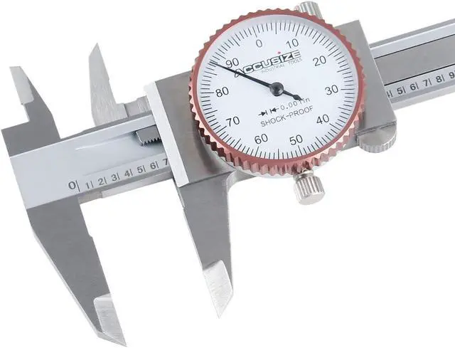 Alt view image 4 of 7 - Industrial Tools 0-4 inch by 0.001 inch Precision Dial Caliper, Stainless Steel, in Fitted Box, P920-S214