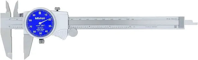 Main image of 505-742-51 D6"TX-1 Dial Caliper, Blue Face, 0.1"/Rev, 0"-6", 0.001"