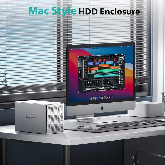 Alt view image 2 of 7 - 5 Bay External Hard Drive Enclosure, Aluminum USB3.0 3.5" HDD Enclosure for 3.5 & 2.5 Inch SATA HDD/SSD, Support 90TB(5x18TB) Direct Attached Storage DAS, Non-RAID [PS500U3]