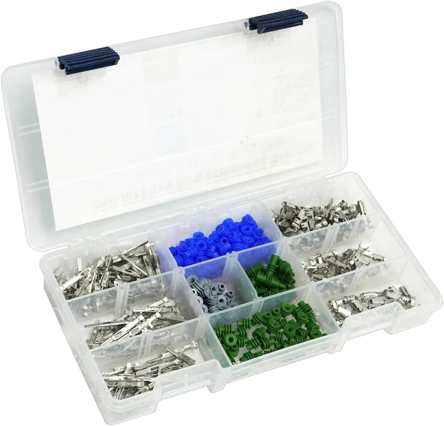 Alt view image 2 of 4 - 340pcs (Male, Female Terminals, Cavity, Sealer) Metri-Pack 280 Series 30 Amp, Weatherproof Electrical Kit 10-20 AWG