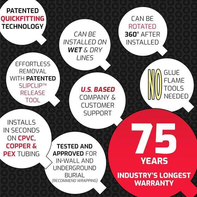 Alt view image 3 of 7 - 1/2 inch Push On Tee Connector | Patented Design for Superior Sealing | Push to Connect Brass Plumbing Pipe Fitting | for Copper, PEX and CPVC | 5-Pack Tees