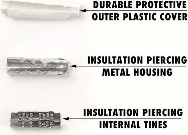 Alt view image 4 of 7 - B Connectors Wire Splices Gel Filled, Waterproof Electrical Wire Crimp Bean Type Cable Connector for Outdoor Telephone Phone Security Lighting (White 500pcs & Blue 500 pcs)