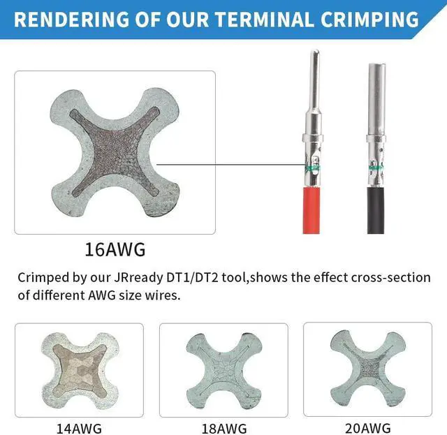 Alt view image 4 of 7 - 238PCS DT Connector Waterproofing, 2 3 4 6 8 12 Pin Deutsch DT Connector Kit with 82Pairs Size 16 Solid Contacts for Automotive Repair, Marine Waterproof Electrical Connector (ST6317)