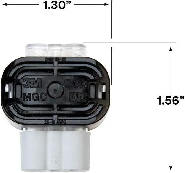 Alt view image 3 of 6 - Scotchlok Moisture Guard Weatherproof, UV-Resistant Connector for 2-3 Wires, 16-14 AWG (solid/stranded), 25 per bag