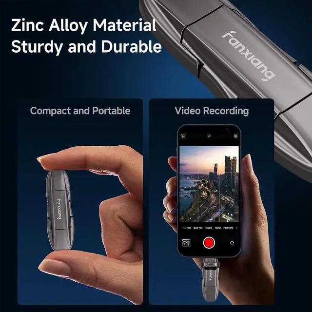 Alt view image 5 of 7 - Flash Drive 512GB USB 3.2 Gen2 Up to 1050MB/s USB Drive USB A + Type C External Portable SSD for iPhone 15/Pro/Android Phone/Windows/MacPC/Laptops FF952