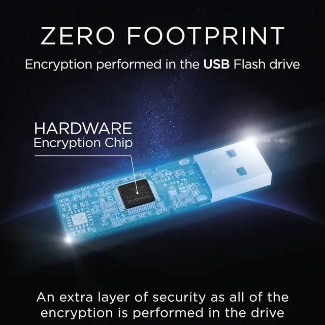 Alt view image 5 of 7 - 16GB Crypto-197 256-Bit 3.0 USB Flash Drive Encrypted - FIPS 197 Certified, Brute Force Password Attack Protection & Double Layer Waterproof Design