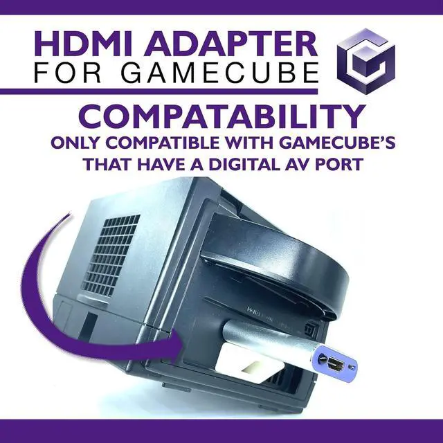 Alt view image 3 of 7 - HDMI Adapter Lead for The Nintendo Gamecube Running GCVideo Software. Supports 2X Line-Doubling and Includes Remote Control. A Simple Plug & Play Gamecube Adapter Solution by Kaico