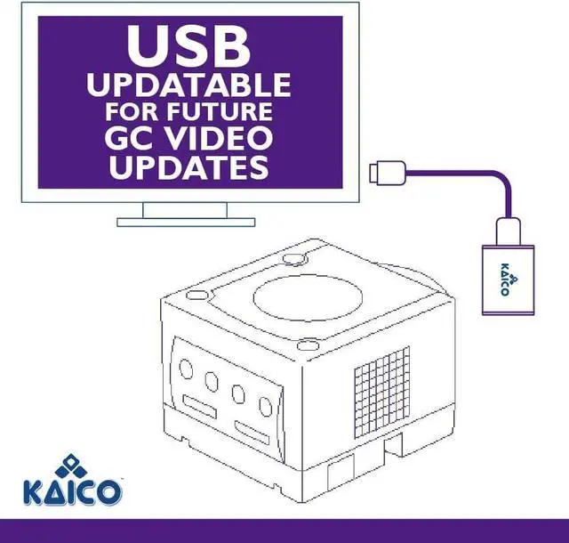 Alt view image 4 of 7 - HDMI Adapter Lead for The Nintendo Gamecube Running GCVideo Software. Supports 2X Line-Doubling and Includes Remote Control. A Simple Plug & Play Gamecube Adapter Solution by Kaico
