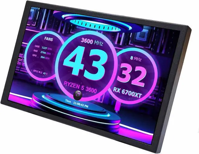 Main image of 8 Inch Small Mini LCD Monitor 1280x800 IPS Screen Display for PC Case DIY Building/Laptop/Computer with Mini HD-MI Video Input