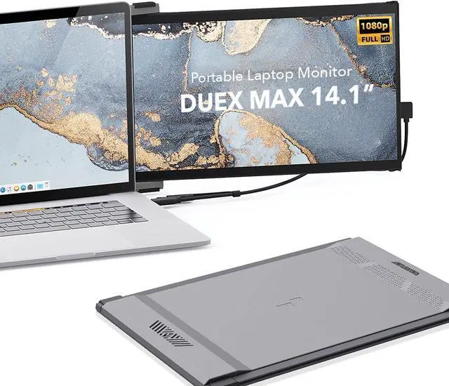 Alt view image 2 of 7 - Mobile Pixels Geminos (2 x 24 inch) IPS Dual Stacked Computer Monitors with 65W USB-C Charging, 1080P Webcam&Speakers, All-Inclusive Workstation PC Monitor, USB-A/USB-C/HDMI, Ergo Design(2 Monitors)