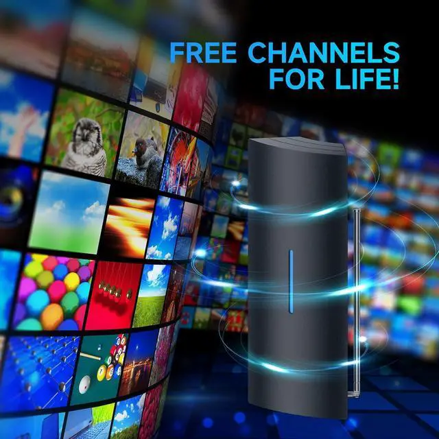 Alt view image 3 of 7 - TV Antenna Indoor, 1100+ Miles Range Digital TV Antenna for Smart TV with Amplifier and Signal Booster, HD Antenna for TV Indoor for Local Channels-Support 8K, 4K, 1080P-36ft Coax Cable