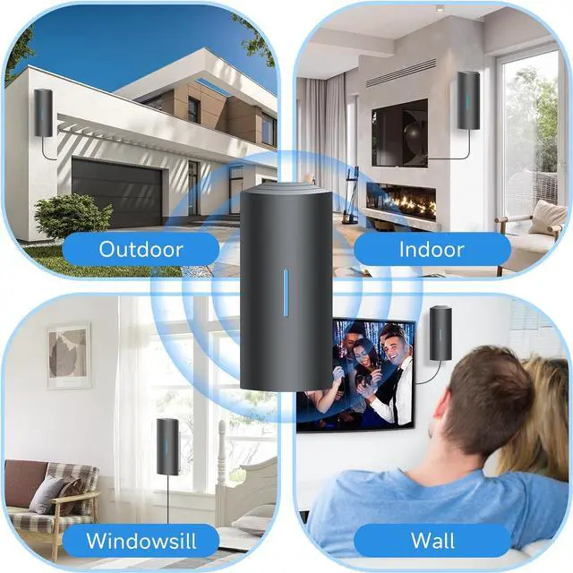 Alt view image 7 of 7 - TV Antenna Indoor, 1100+ Miles Range Digital TV Antenna for Smart TV with Amplifier and Signal Booster, HD Antenna for TV Indoor for Local Channels-Support 8K, 4K, 1080P-36ft Coax Cable