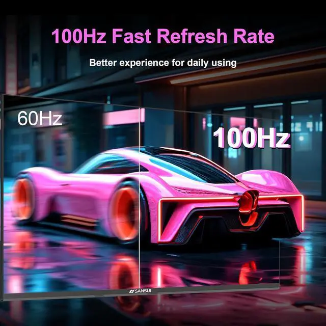 Alt view image 2 of 7 - 24 Inch 100Hz FHD Monitor, IPS Computer Monitor HDMI VGA Ports, Eye Care Monitor with VESA Mount Tilt Adjustable for Home Office (ES-24X3AL-NEW HDMI Cable Included)