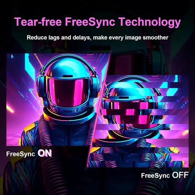 Alt view image 3 of 7 - 24 Inch 100Hz FHD Monitor, IPS Computer Monitor HDMI VGA Ports, Eye Care Monitor with VESA Mount Tilt Adjustable for Home Office (ES-24X3AL-NEW HDMI Cable Included)