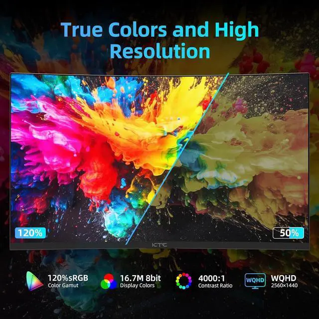 Alt view image 3 of 7 - Gaming Monitor 180Hz FHD,Fast IPS 1080P 1 ms, 128% sRGB HDR10,Freesync HDMI x 2 /DP x 1 VESA Tilt Adjustable Xbox PS5 Switch (HDMI Cable Included)