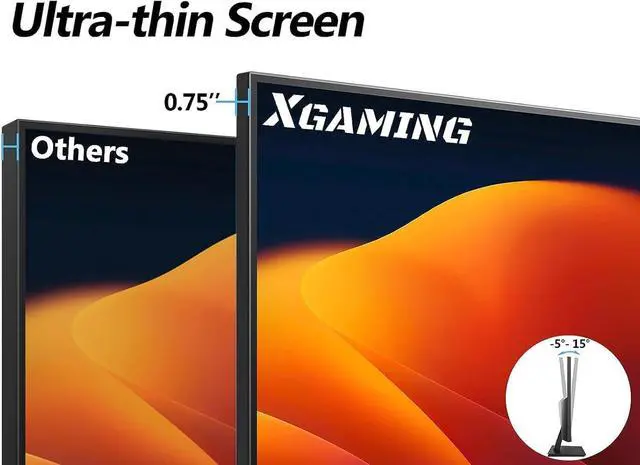 Alt view image 3 of 7 - 27 Inch Computer Monitor 100Hz FHD,1920 x 1080P Gaming Monitor with HDMI VGA Display Ports,3ms Response,Dual Speakers,FreeSync,100×100mm VESA Mount,IPS Screen for Gaming Home Office