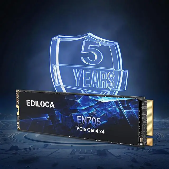 Alt view image 6 of 7 - EN870 SSD 1TB PCIe Gen4, Up to 7300MB/s, 3D TLC NAND Flash, NVMe M.2 2280, Dynamic SLC Cache, Internal Solid State Drive, Compatible with PS5 and PC