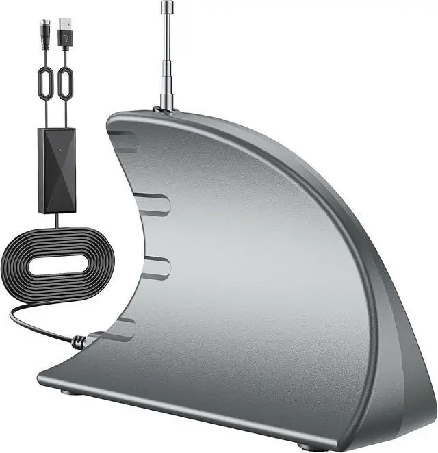 Main image of Digital TV Antenna for Smart TV Indoor Outdoor 980+ Miles Long Range Clear  Rate 4K HD TV Amplified Signal Booster Local Channel 30ft Coax Cable