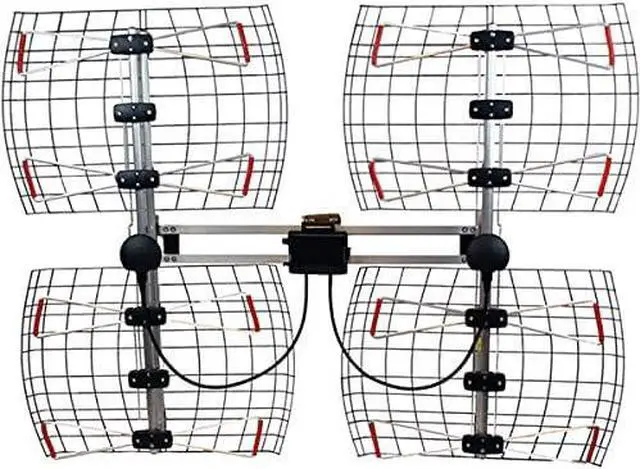 Alt view image 4 of 7 - 8-Element Bowtie UHF Outdoor HDTV Antenna, Multi-Directional, 70+ Mile Range, 4K 8K UHD NEXTGEN TV  w/All-Weather Mounting Hardware