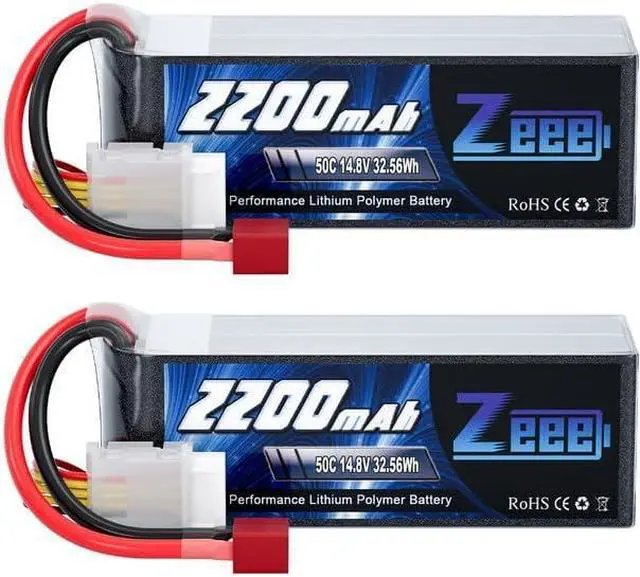 Main image of 4S Lipo Battery 2200mAh 14.8V 50C Soft Pack RC Battery with Deans T Connector for RC Car Boat Truck Helicopter Airplane UAV Drone FPV RC Hobby (2 Pack)