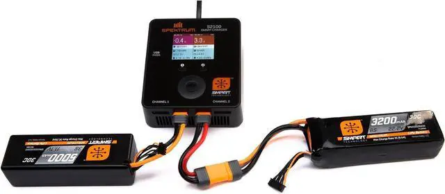 Alt view image 2 of 6 - Smart RC LiPo Battery Pack: 5000mAh 6S 22.2V 30C with IC5 Connector (EC5 Compatible), SPMX50006S30, Black