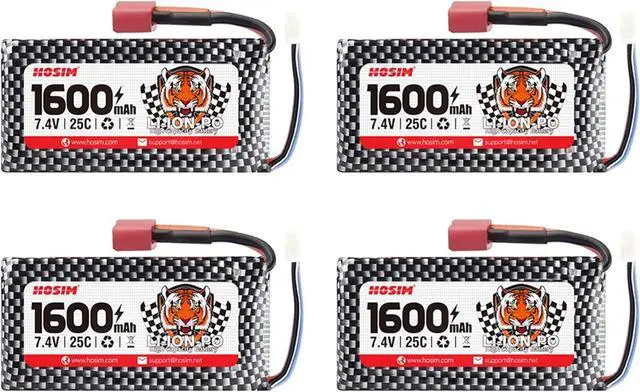 Alt view image 2 of 7 - 5PCS 9125 1600mah Lipo Battery 7.4v 25C RC Cars Rechargeable Battery Pack for S920 S921 9206E 9200E 1/10 RC Truck Accessory