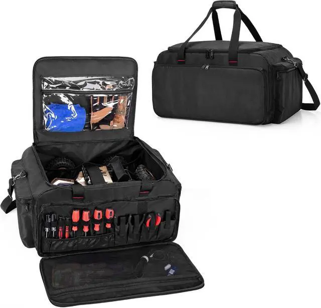 Main image of RC Storage Bag for 1/8 & 1/10 Car, Protective RC Carry Case with Multi Pockets for Batteries, Charger, Tools and other Accessories (Patent Design)