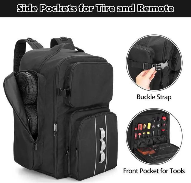 Alt view image 3 of 7 - RC Backpack for 1/10 Car, RC Storage Bag with Multi Pockets for Tools and Other Accessories, Easy Carrying with Adjustable Shoulder Strap (Patent Design)