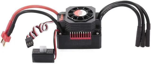 Alt view image 5 of 7 - Surpass Hobby 3660 2600KV Brushless Motor with Heat Sink and 60A ESC with BEC Waterproof for 1/10 1/8 RC Car Truck