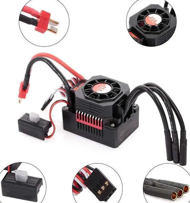 Alt view image 6 of 7 - Surpass Hobby Waterproof F540 4370KV RC Car Brushless Motor with Brushless 45A ESC for 1/10 Scale RC Car Truck Indispensable Accessory for Modification Enthusiasts