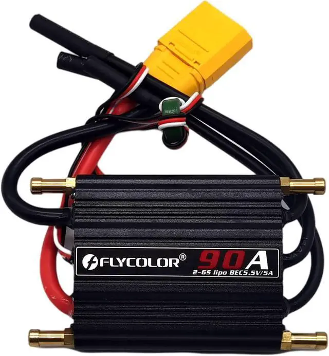 Main image of 90A Waterproof Brushless ESC Electronic Speed Controller with 5.5V/5A BEC and XT90 4.0mm Banana Head Connector for Model Ship RC Boat