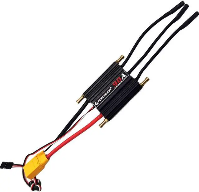 Alt view image 2 of 7 - 90A Waterproof Brushless ESC Electronic Speed Controller with 5.5V/5A BEC and XT90 4.0mm Banana Head Connector for Model Ship RC Boat
