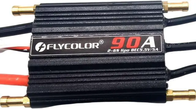 Alt view image 3 of 7 - 90A Waterproof Brushless ESC Electronic Speed Controller with 5.5V/5A BEC and XT90 4.0mm Banana Head Connector for Model Ship RC Boat