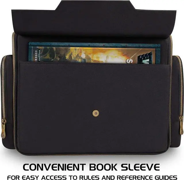 Alt view image 5 of 7 - Portable Miniature Figure Storage & Carrying Case - 4 Foam Layers fits 108 Infantry Minis & Pick & Pluck for Large Figures - Book Sleeve & 2 Accessory Pockets for Measuring Tape, Dice & More