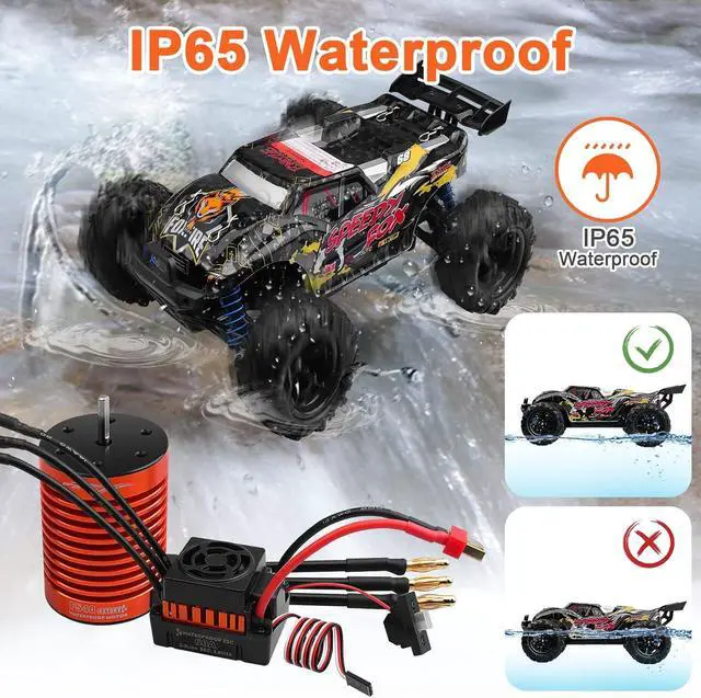 Alt view image 5 of 7 - ESC Combo Set,1:10 F540 4370KV Brushless Motor and 60A ESC with Electric Speed Controller Program Card for 1/10 RC Off Road Car Trucks