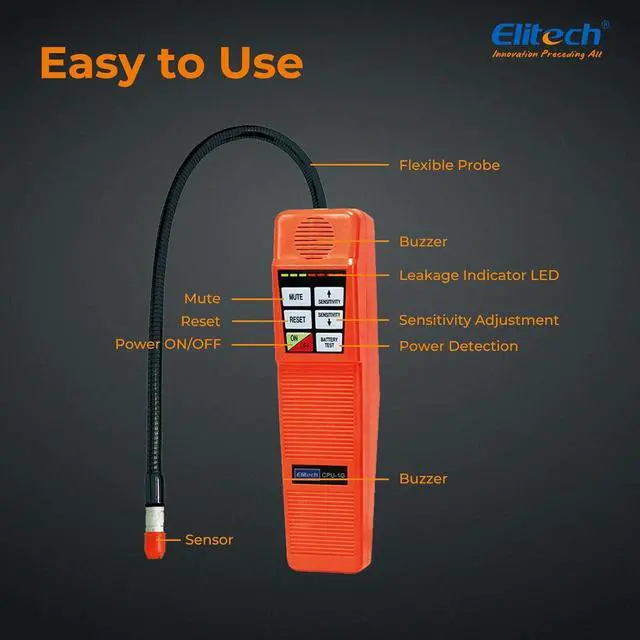 Alt view image 2 of 7 - CPU-1G HVAC Leak Detector Halogen Gas Tester HVAC Refrigerant AC Sniffer R22 R410A R134A