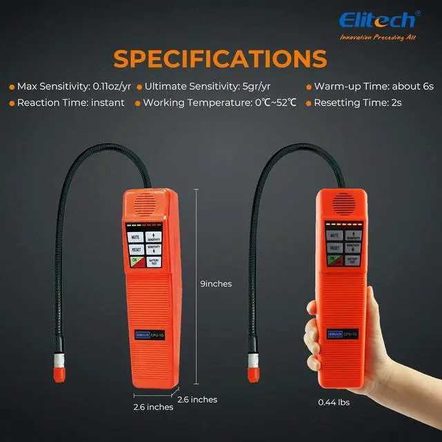 Alt view image 4 of 7 - CPU-1G HVAC Leak Detector Halogen Gas Tester HVAC Refrigerant AC Sniffer R22 R410A R134A